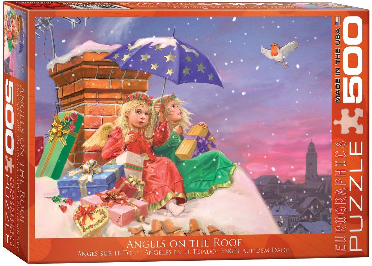 Пъзел Eurographics от 500 части – Ангели на покрива, Майкъл Филип Густафсон