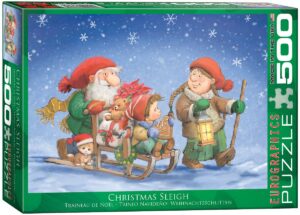 Пъзел Eurographics от 500 части – Коледна шейна, Майкъл Филип Густафсон