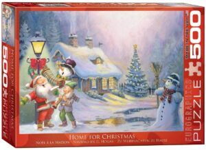 Пъзел Eurographics от 500 части – У дома за Коледа, Майкъл Филип Густафсон
