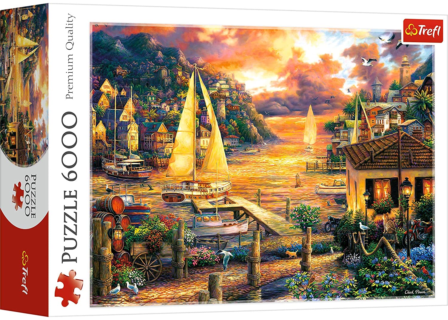 Пъзел Trefl от 6000 части - Улови мечите, Чък Пинсън