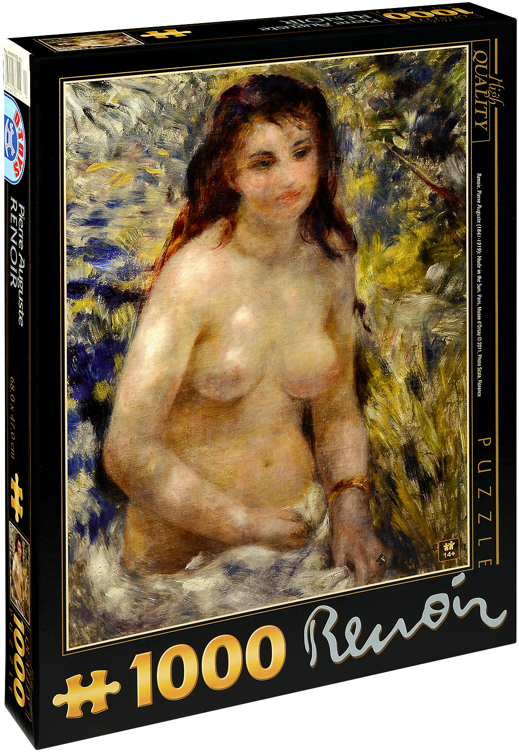 Пъзел D-Toys от 1000 части – Женски торс на слънце, Пиер Реноар