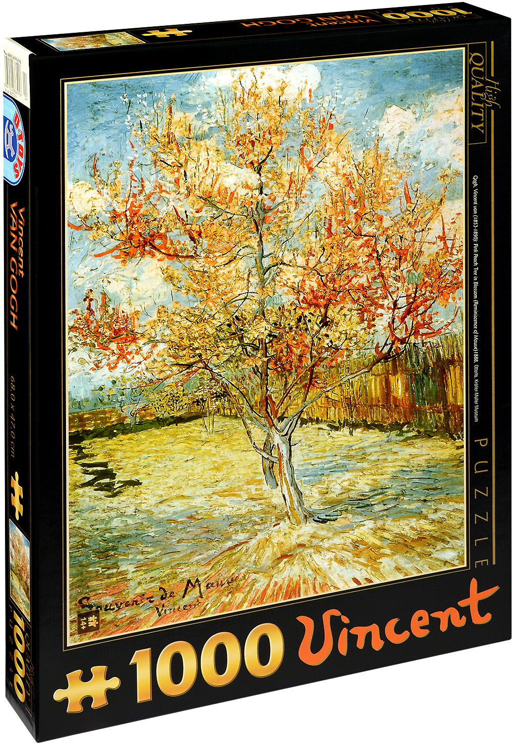 Пъзел D-Toys от 1000 части – Розовата праскова, Винсент ван Гог