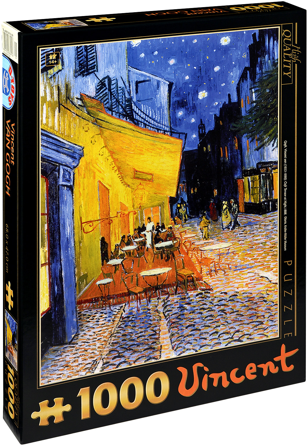 Пъзел D-Toys от 1000 части – Кафе тераса през нощта, Винсент ван Гог