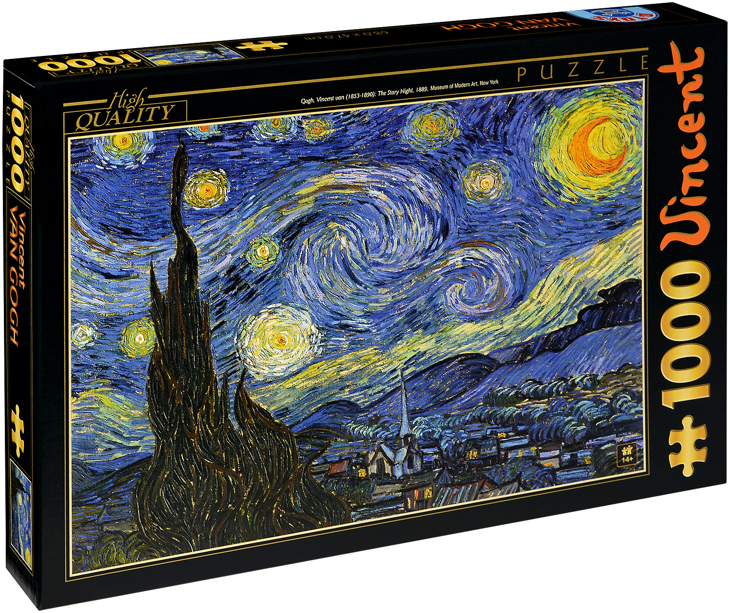 Пъзел D-Toys от 1000 части – Звездна нощ, Винсент ван Гог