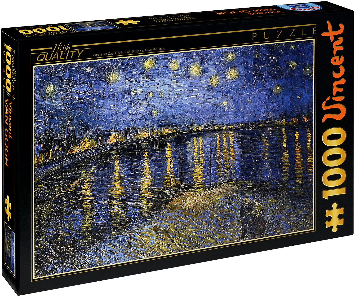 Пъзел D-Toys от 1000 части – Звездна нощ над Рона, Винсент ван Гог