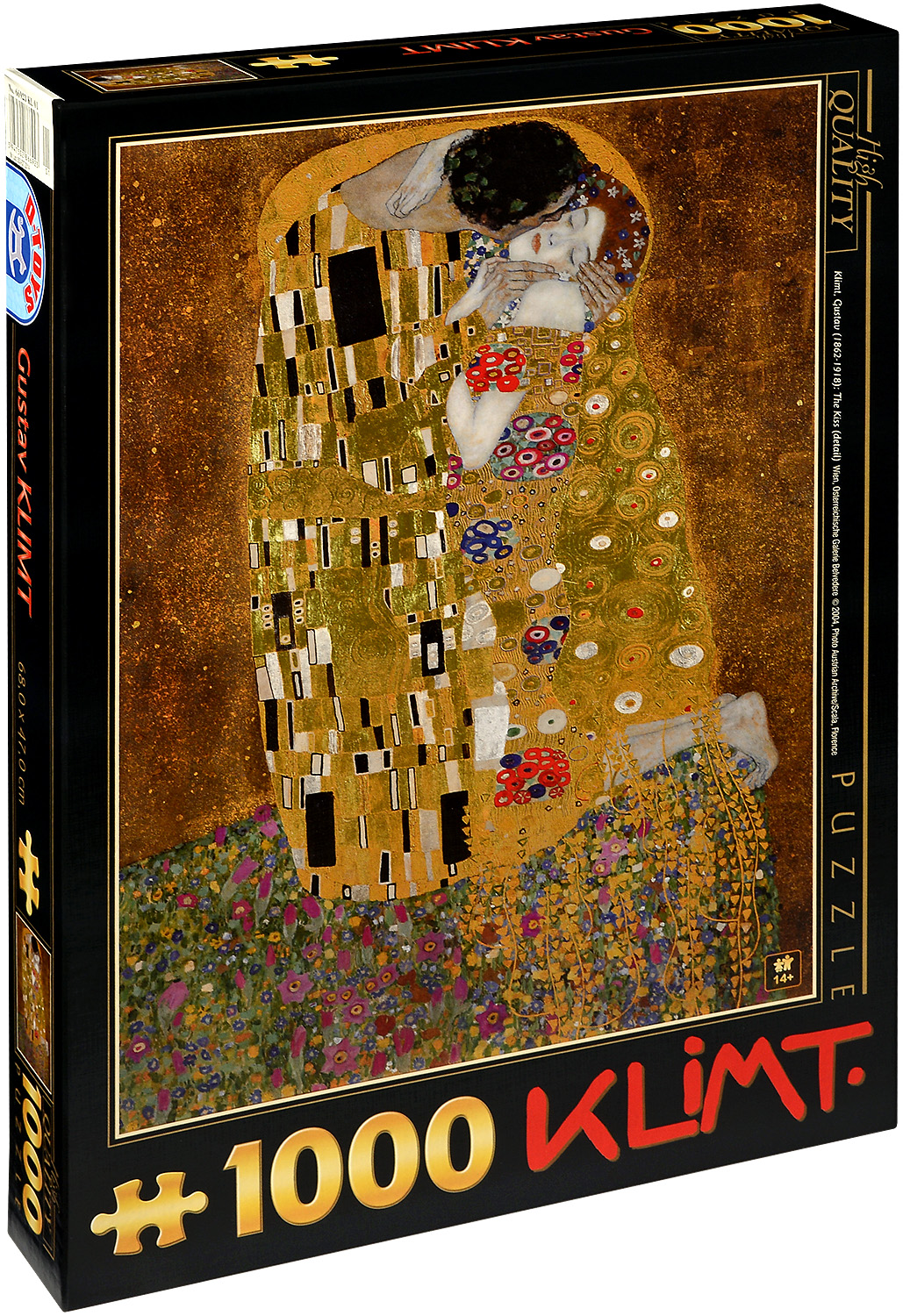 Пъзел D-Toys от 1000 части – Целувката, Густав Климт