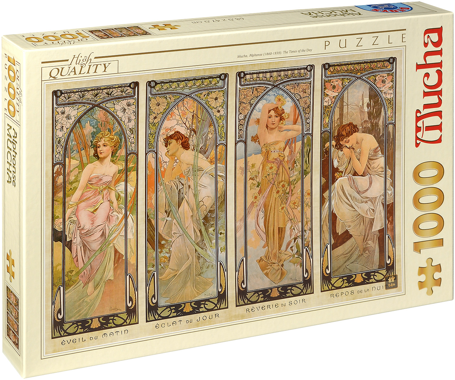 Пъзел D-Toys от 1000 части – Моментите от деня, Алфонс Муха