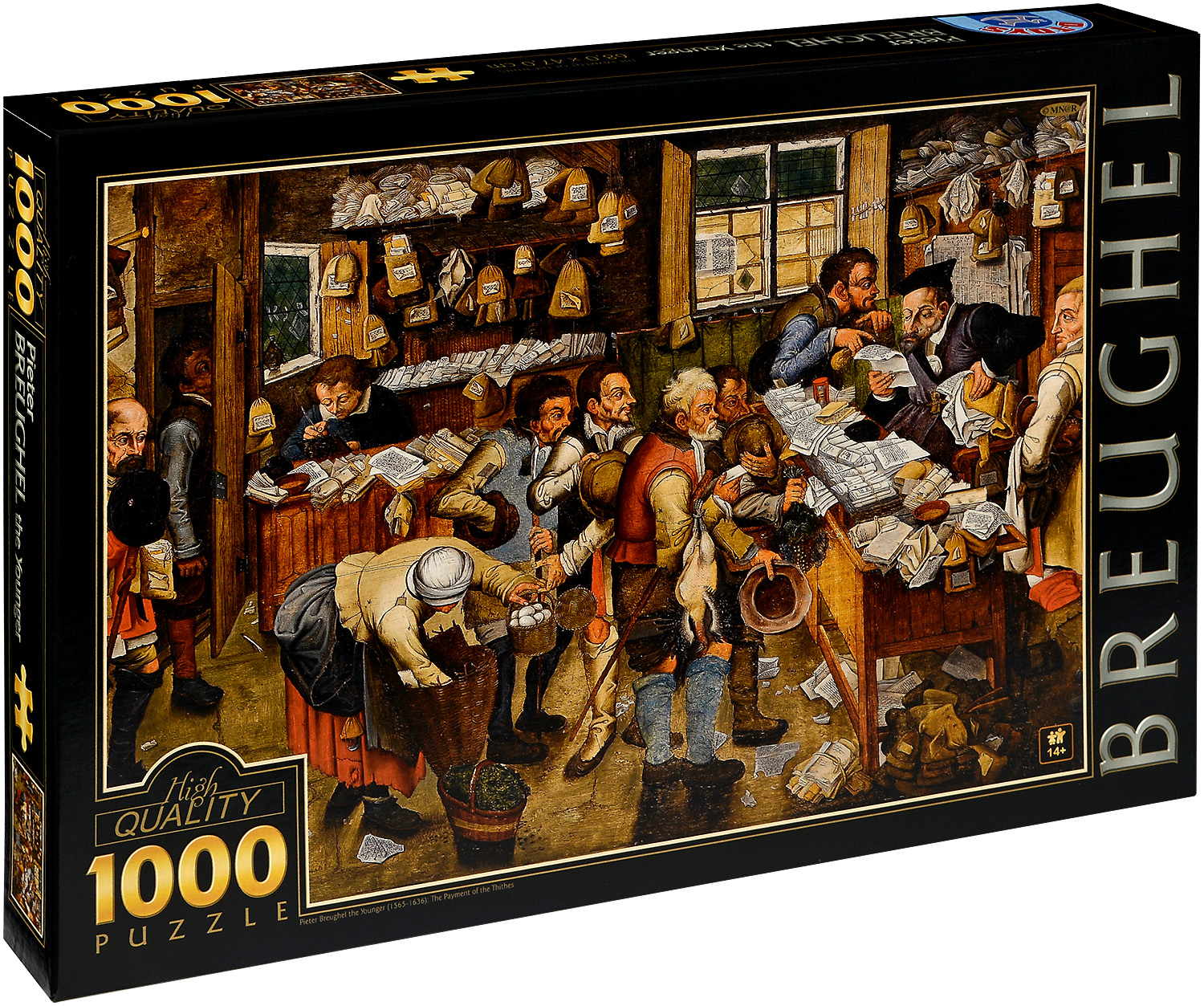 Пъзел D-Toys от 1000 части – Плащането на десятък, Питер Брьогел Млади
