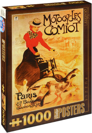 Пъзел D-Toys от 1000 части - Мотоциклети Comiot, Теофил Александър Стейнлен