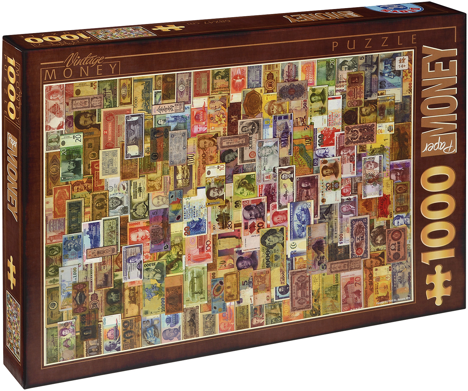 Пъзел D-Toys от 1000 части - Банкноти