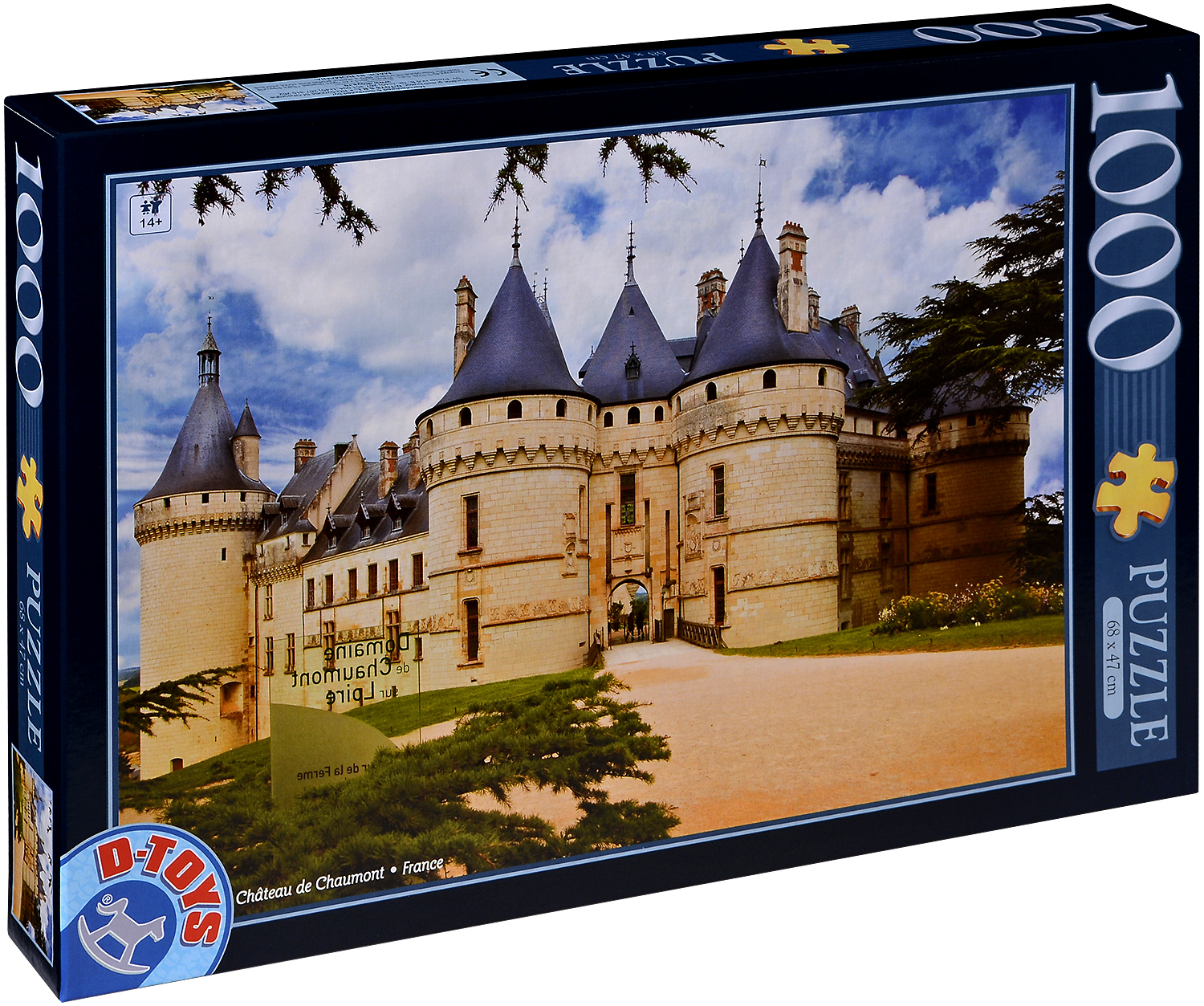 Пъзел D-Toys от 1000 части - Замъка Шомон сюр Лоар, Франция