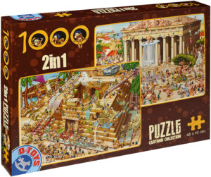 Пъзел D-Toys от 2 х 1000 части – Пирамида и Партенона