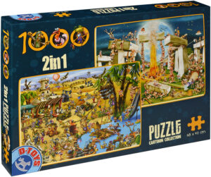 Пъзел D-Toys от 2 х 1000 части – Оазис и Стоунхендж