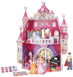 3D Пъзел Cubic Fun от 95 части - Рожденият ден на принцесата, с 524 камъчета