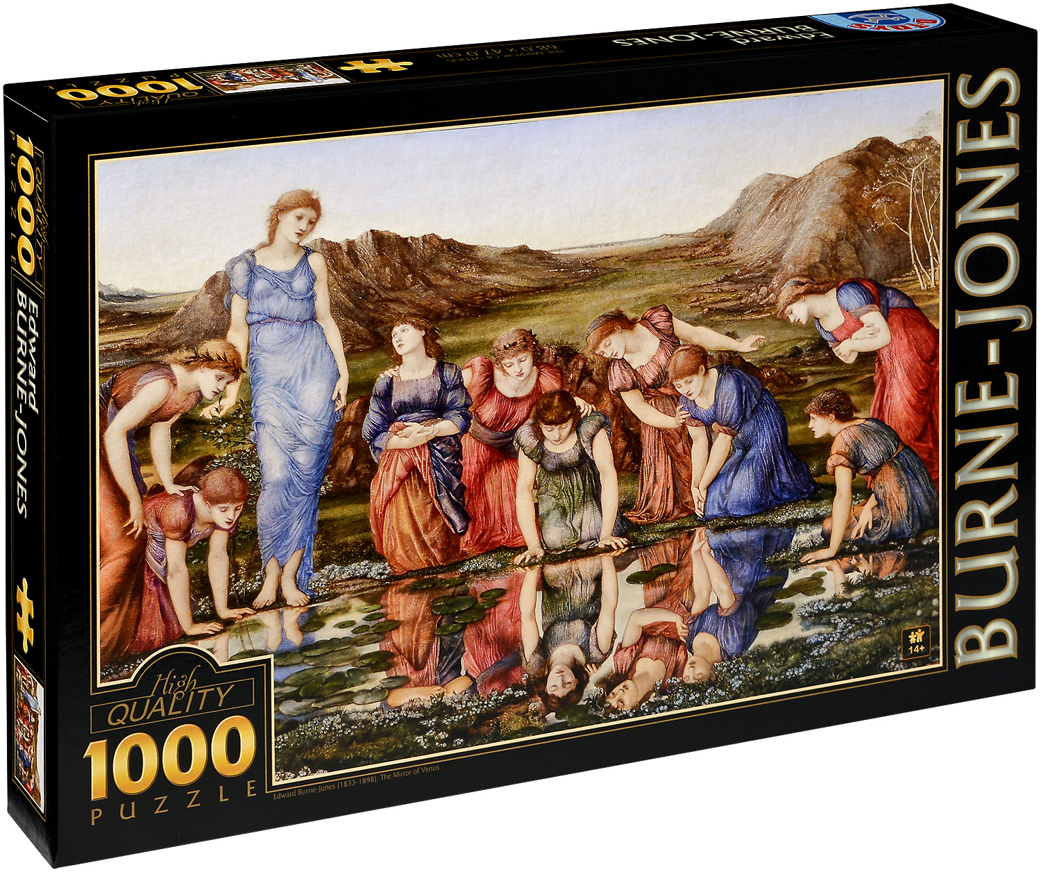 Пъзел D-Toys от 1000 части – Огледалото на Венера, Едуард Бърн-Джоунс
