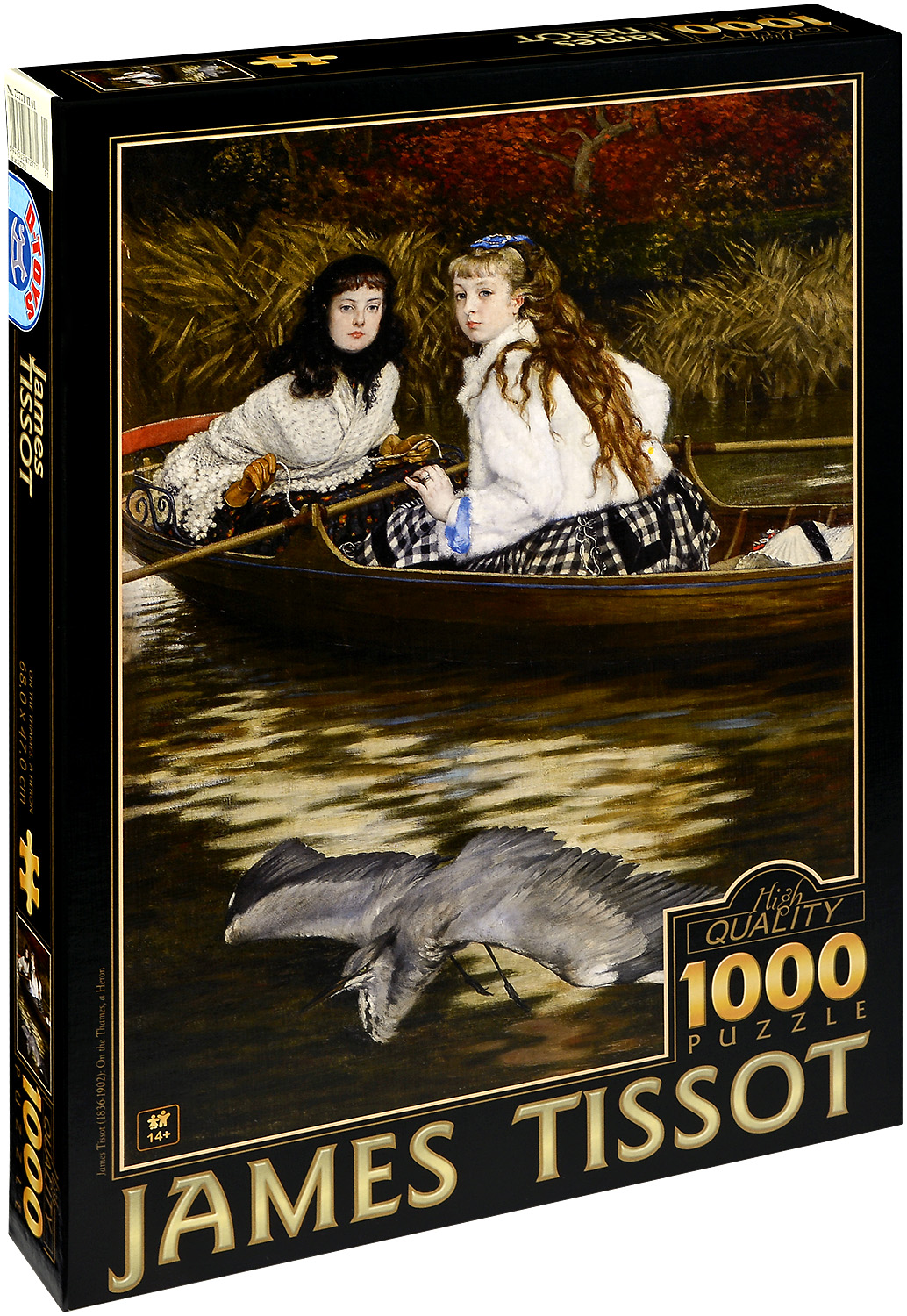 Пъзел D-Toys от 1000 части – По Темза, Чапла, Джеймс Тисо