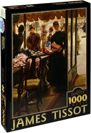 Пъзел D-Toys от 1000 части – Момиче в магазин, Джеймс Тисо