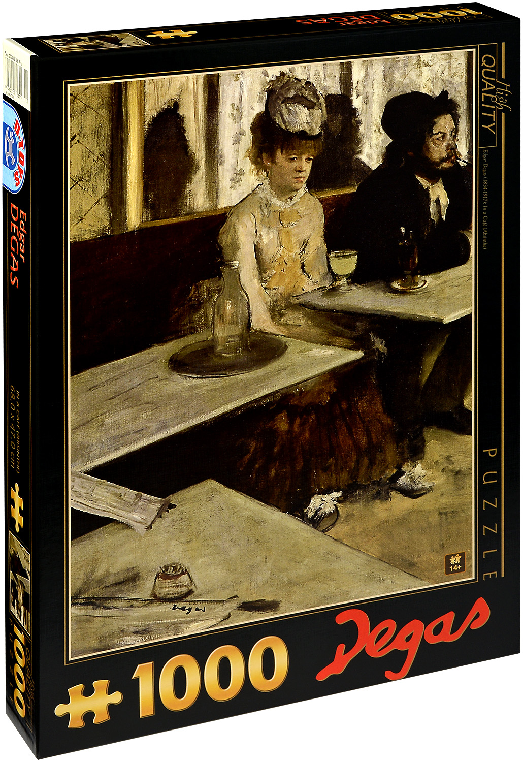 Пъзел D-Toys от 1000 части - В кафенето (Пиячи на абсент), Едгар Дега