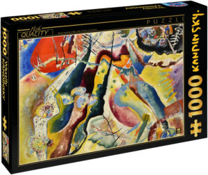 Пъзел D-Toys от 1000 части – Картина с червено петно, Василий Кандински