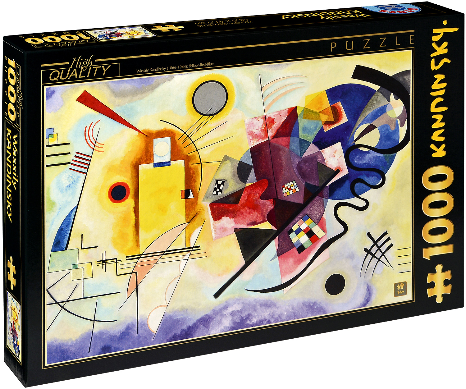 Пъзел D-Toys от 1000 части – Жълто-Червено-Синьо, Василий Кандински