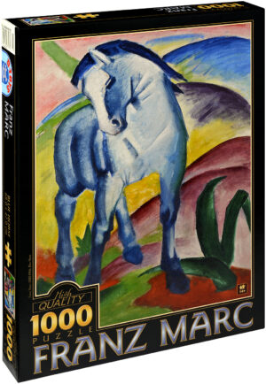 Пъзел D-Toys от 1000 части – Син кон, Франц Марк