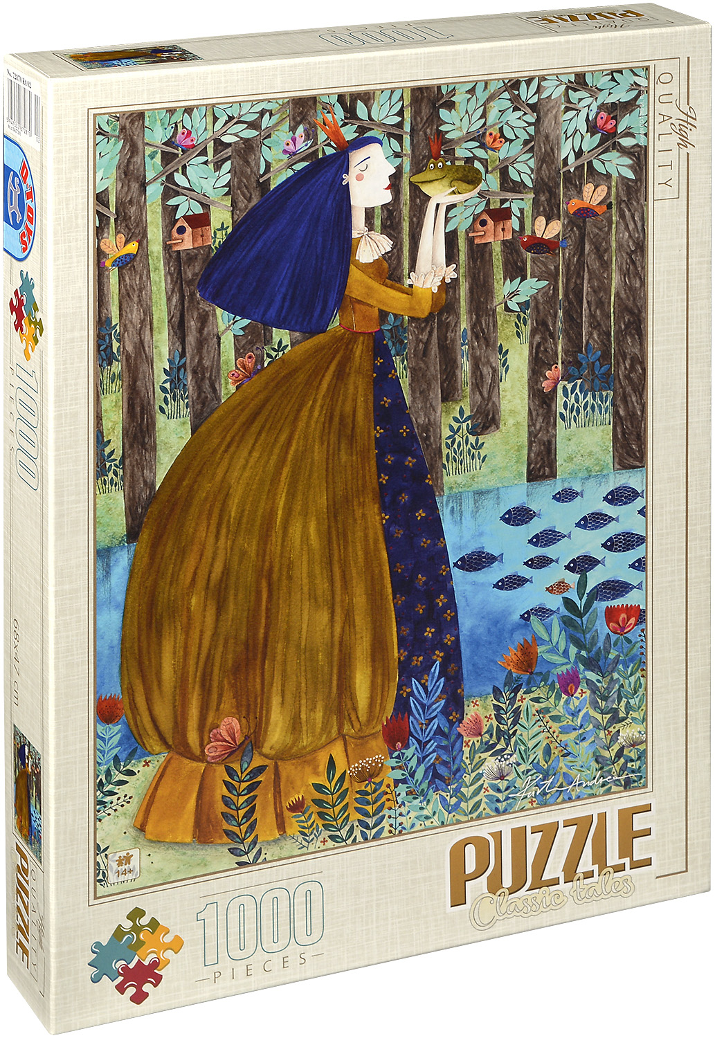 Пъзел D-Toys от 1000 части – Принцесата и жабокът, Андреа Кюрти