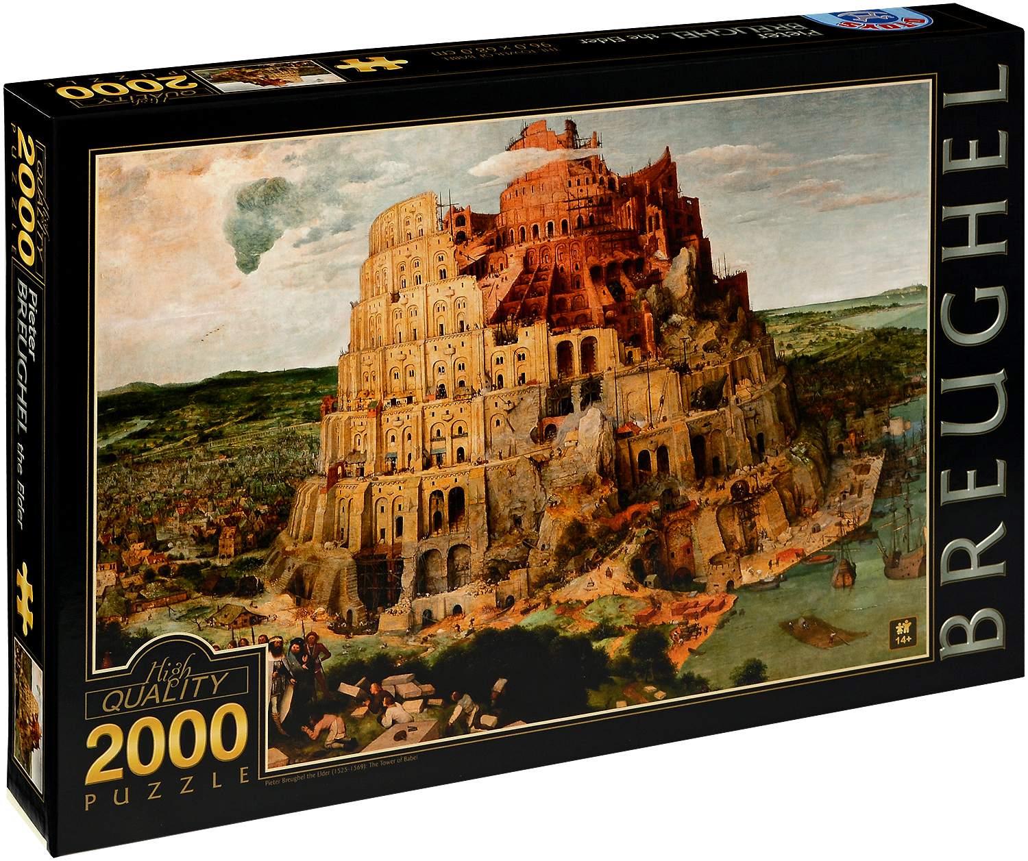 Пъзел D-Toys от 2000 части – Вавилонската кула, Питер Брьогел Стария