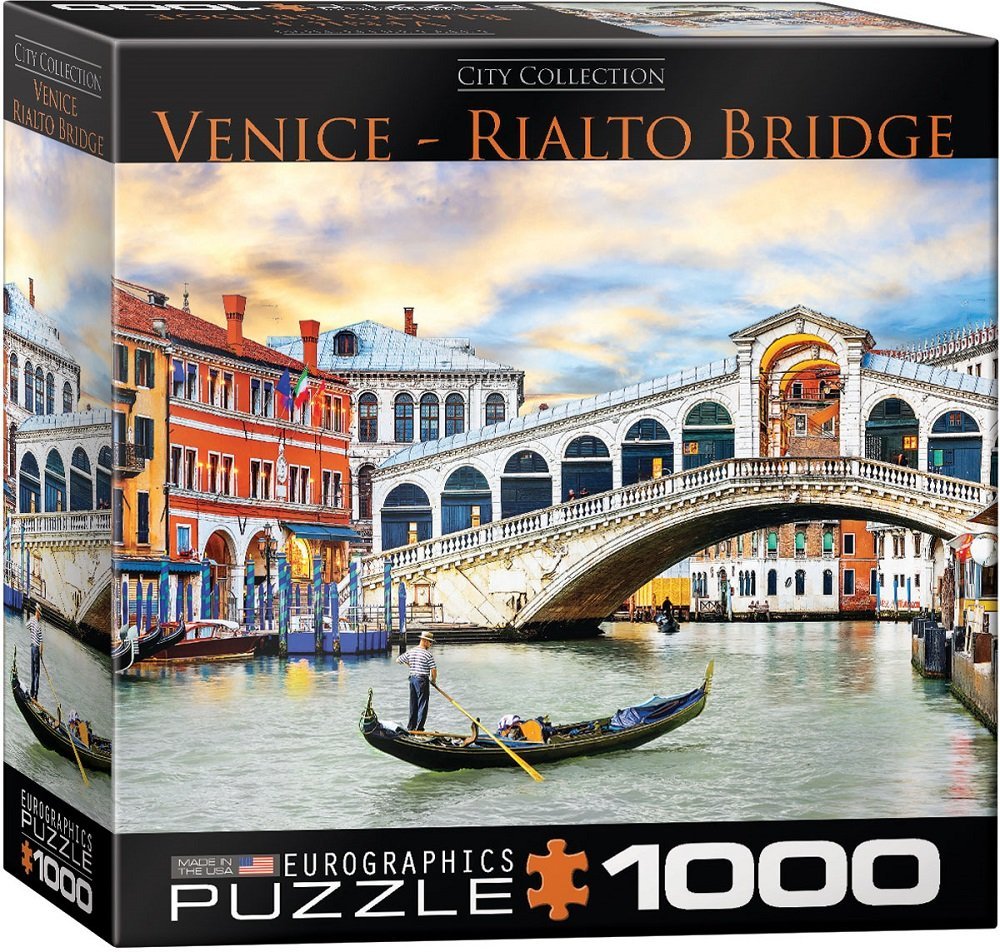 Пъзел Eurographics от 1000 части - Мост Риалто, Венеция