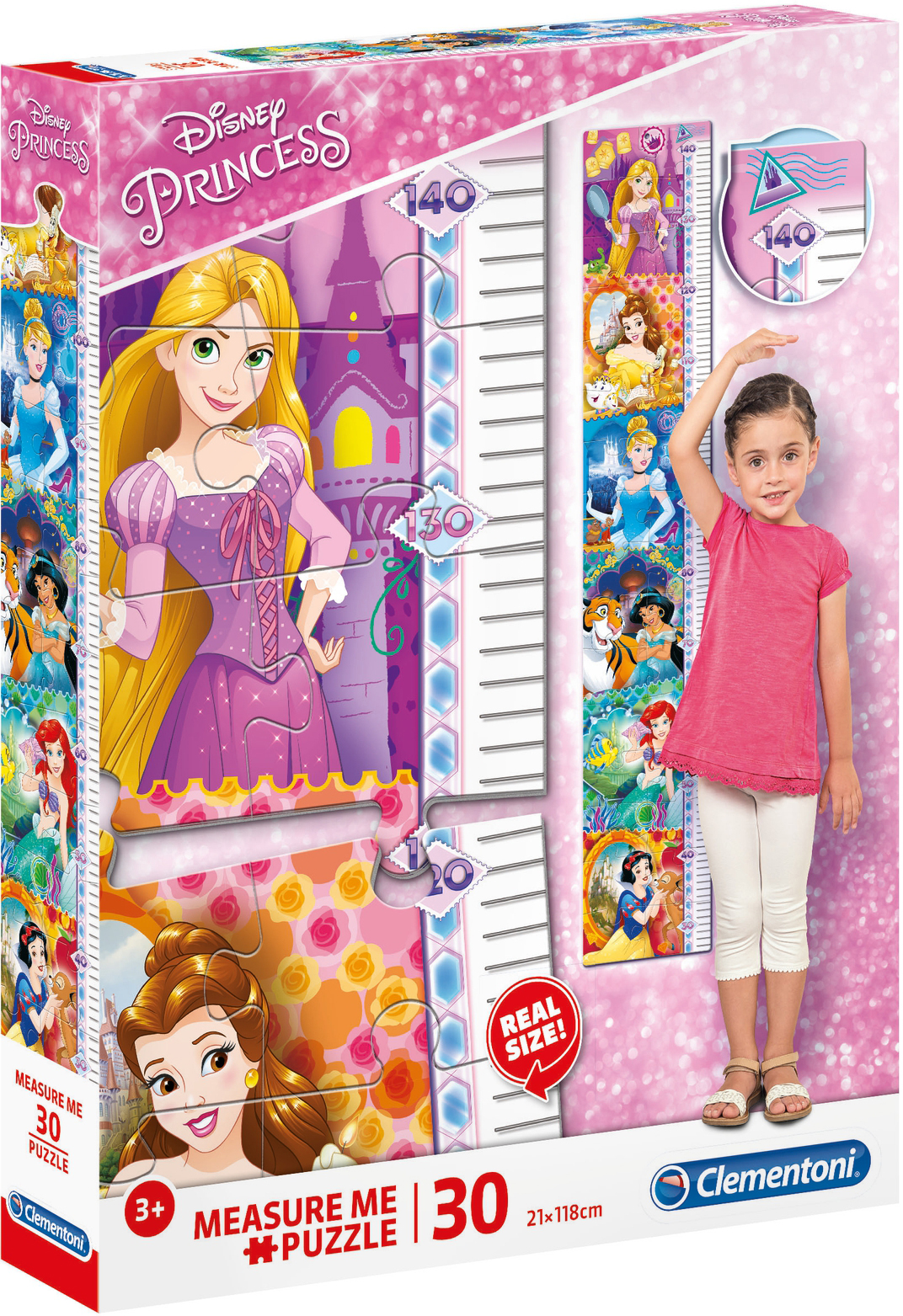 Пъзел-метър Clementoni от 30 части - Дисни принцеси
