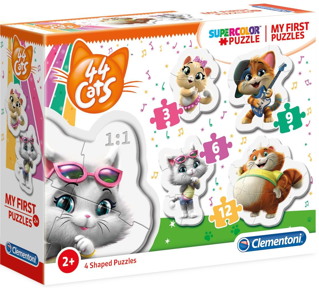 Бебешки пъзел Clementoni 4 в 1 - 44 Котки