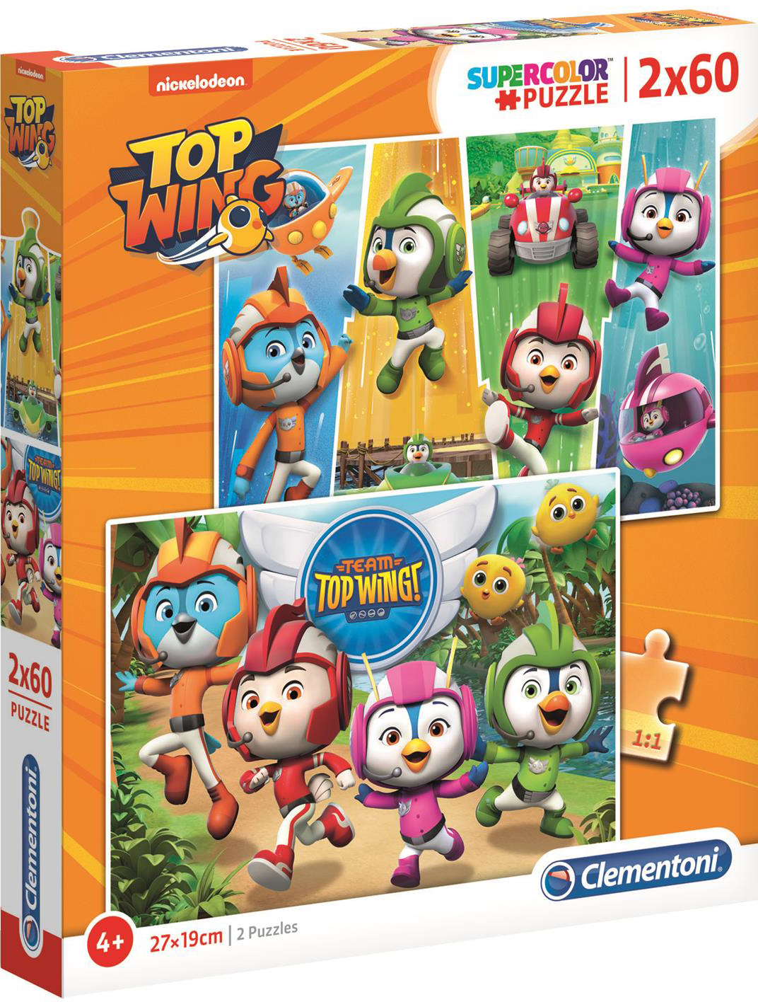 Пъзел Clementoni от 2 x 60 части - Top Wing