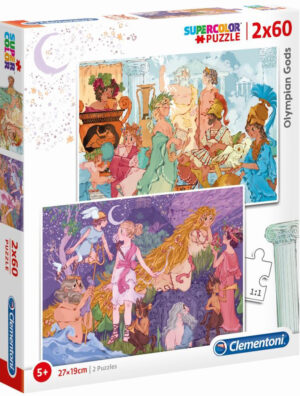 Пъзел Clementoni от 2 x 60 части - Олимпийски богове