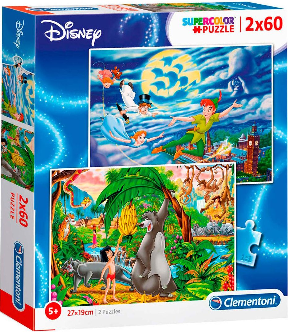 Пъзел Clementoni от 2 x 60 части - Дисни класики