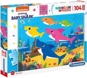 Пъзел Clementoni от 104 макси части - Baby Shark