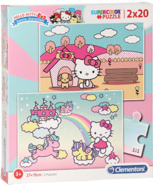 Пъзел Clementoni от 2 x 20 части - Hello Kitty