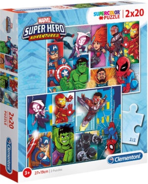 Пъзел Clementoni от 2 x 20 части - Супергерои