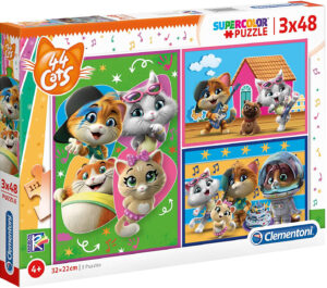 Пъзел Clementoni от 3 x 48 части - 44 Котки