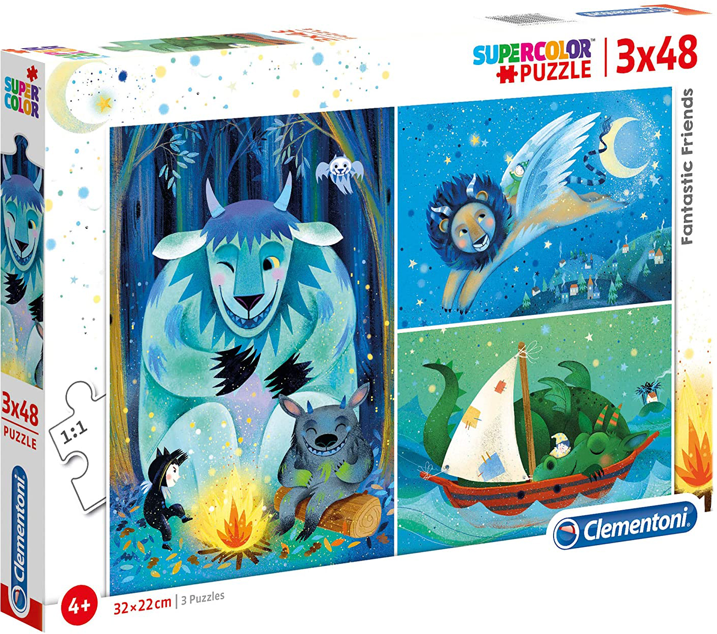 Пъзел Clementoni от 3 x 48 части - Фантастични приятели