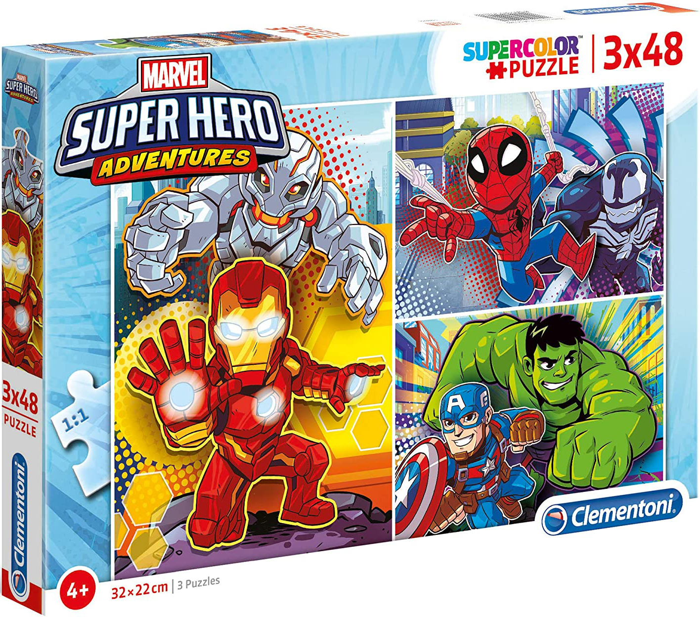 Пъзел Clementoni от 3 x 48 части - Супергероите на Марвел