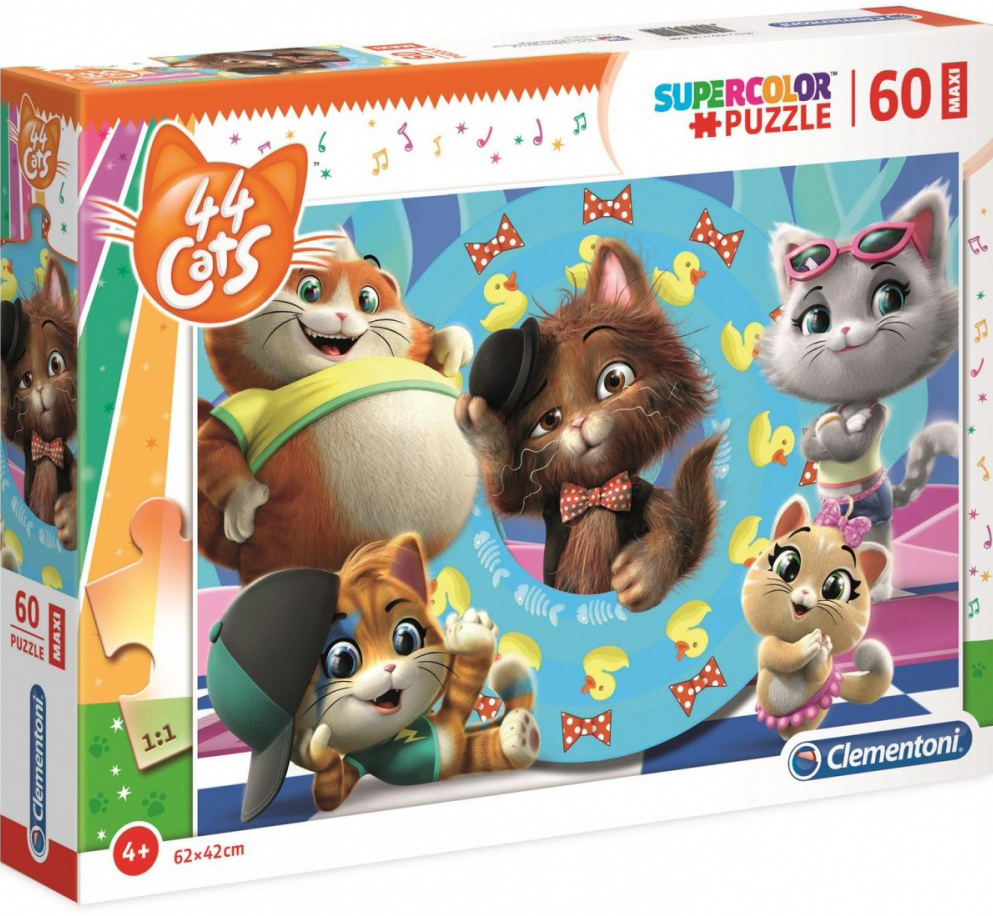Пъзел Clementoni от 60 макси части - 44 Котки