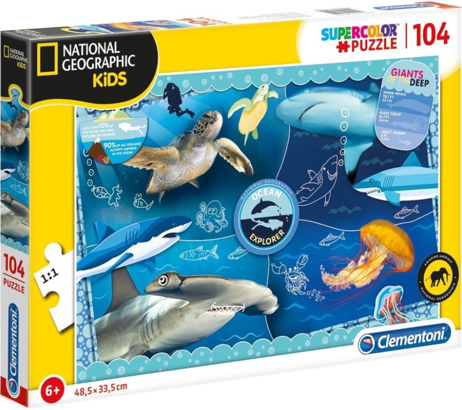 Пъзел Clementoni от 104 части - Изследване на океаните