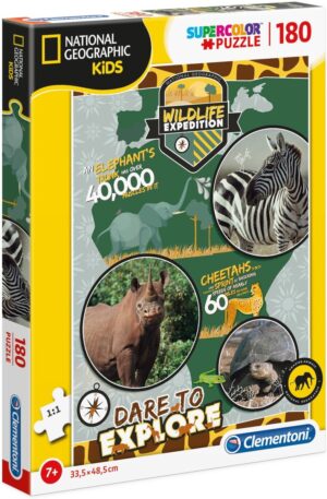 Пъзел Clementoni от 180 части - Експедиция в дивата природа