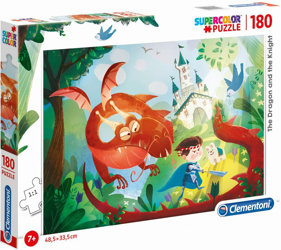 Пъзел Clementoni от 180 части - Драконът и рицарят