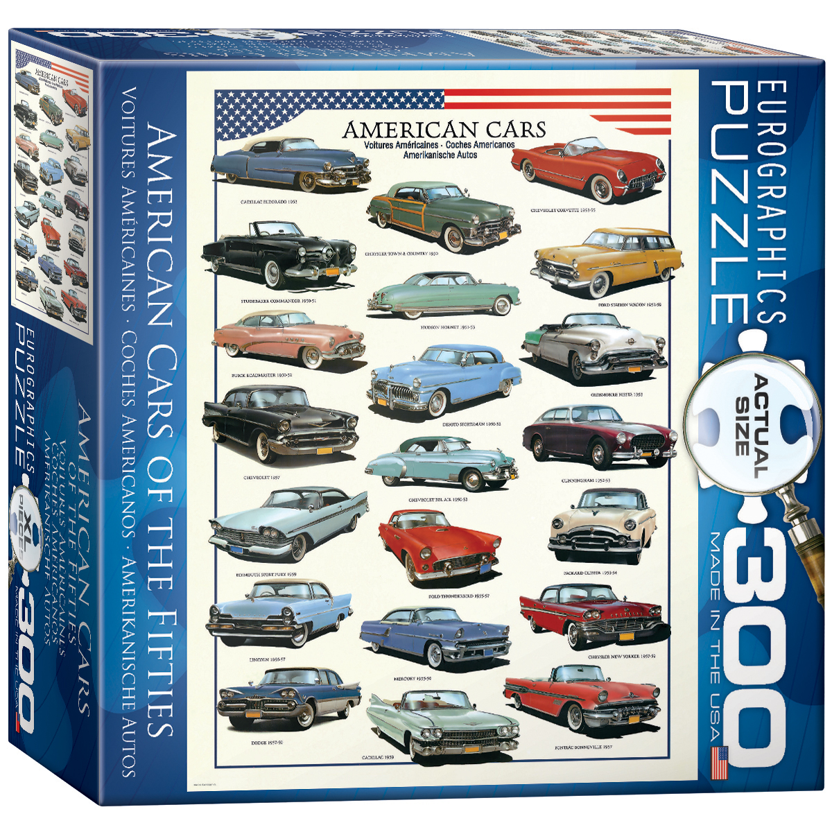 Пъзел Eurographics от 300 части – Американските коли на 50-те