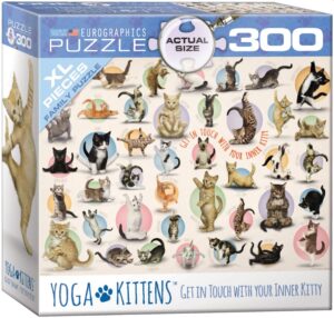 Пъзел Eurographics от 300 XL части - Йога котенца