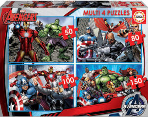 Пъзел Educa 4 в 1 - Отмъстителите
