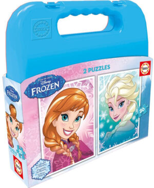 Пъзел в куфарче Educa от 2 x 20 части - Замръзналото кралство