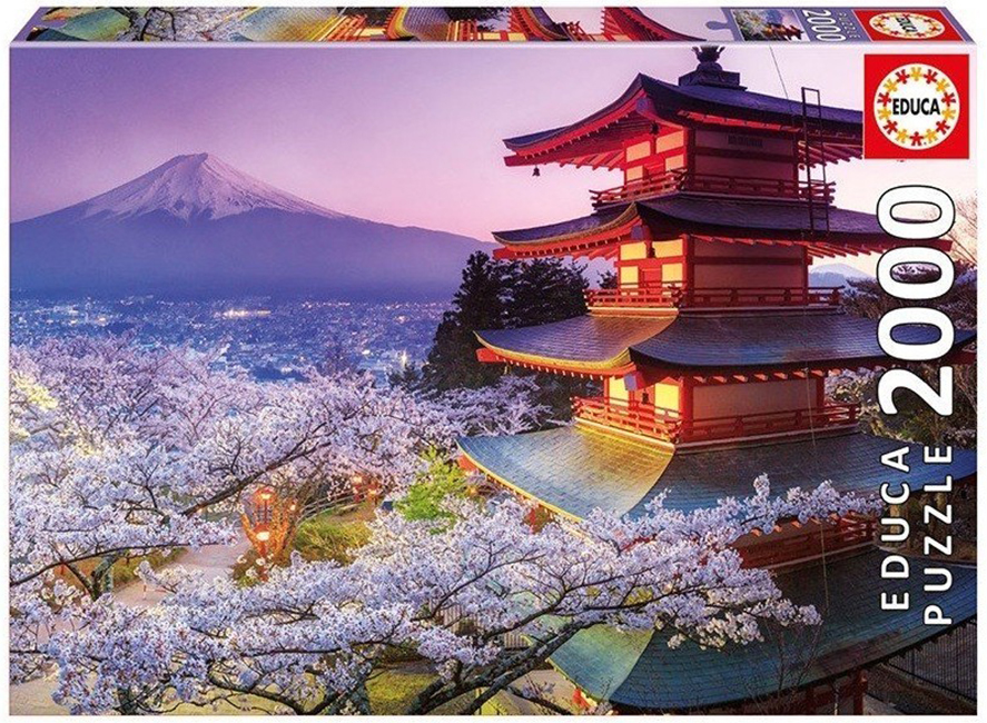 Пъзел Educa от 2000 части - Планината Фуджи, Япония