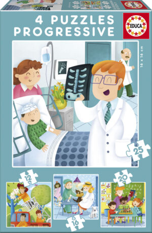 Пъзел Educa 4 в 1 - Когато порасна, искам да бъда