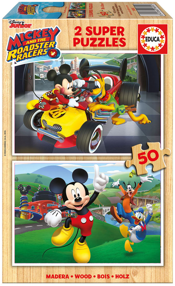 Пъзел Educa от 2 x 50 части - Мики състезател